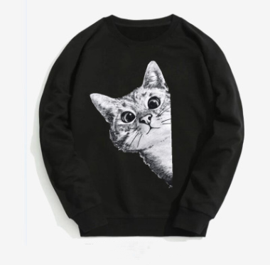 Sudadera Hip-Hop Cuello Redondo con Gato Boxeador - Estilo Urbano Velvetón - Image 5