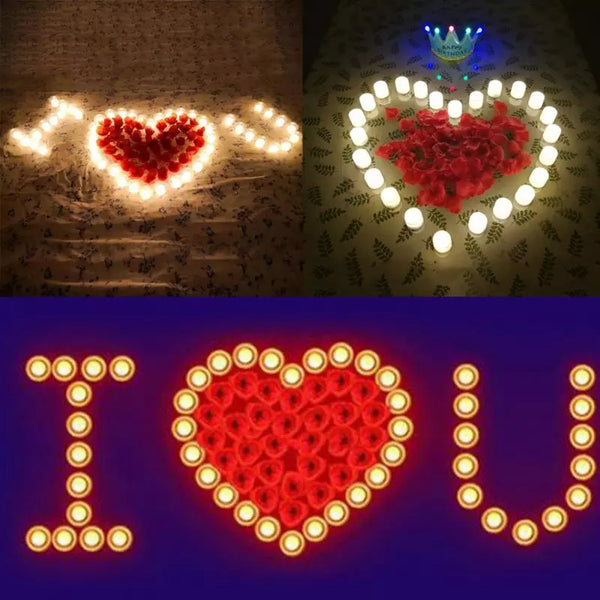 Velas LED con Efecto Parpadeante - Luz Nocturna Recargable sin Llama