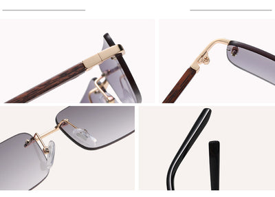 Gafas de Sol con Patillas de Madera Estilo Europeo y Americano - Image 7