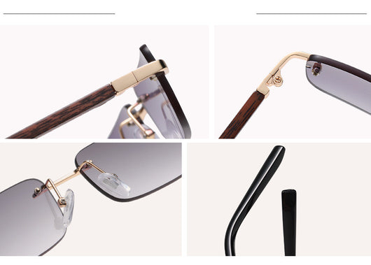 Gafas de Sol con Patillas de Madera Estilo Europeo y Americano - Image 5
