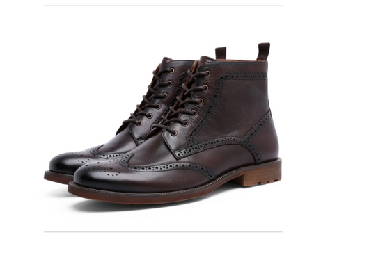 Botas de Cuero Estilo Británico para Hombre con Tallado Artesanal - Image 17