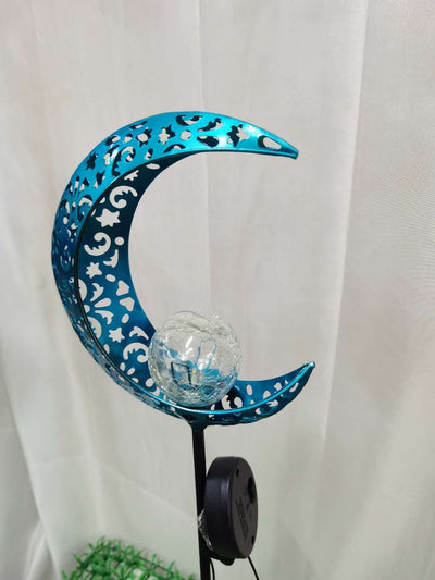 Lámpara Solar de Hierro Forjado Luna Azul - Image 6