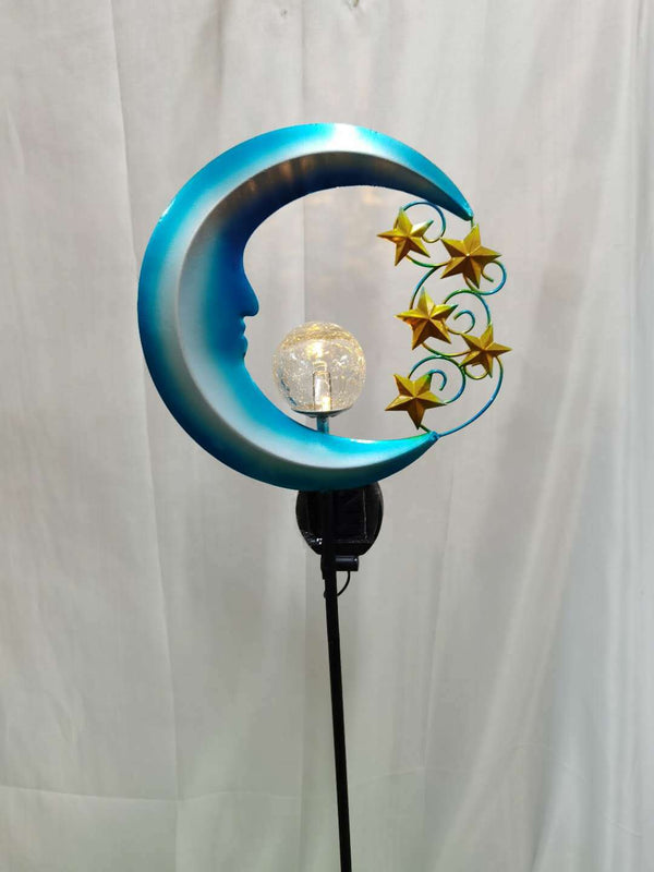 Lámpara Solar de Hierro Forjado Luna Azul - Image 3