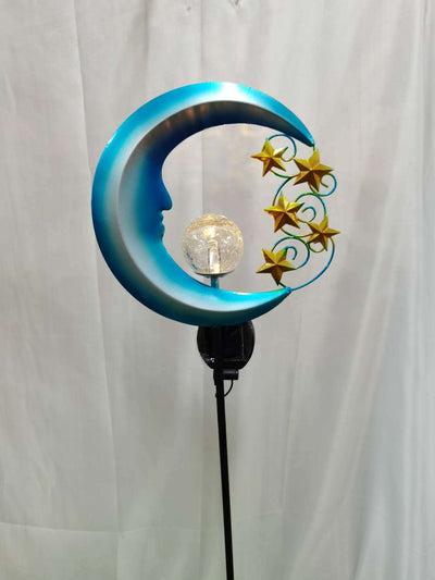 Lámpara Solar de Hierro Forjado Luna Azul - Image 3