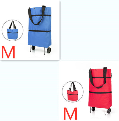 Carrito de Compras Plegable con Ruedas y Bolsas Reutilizables - Image 3