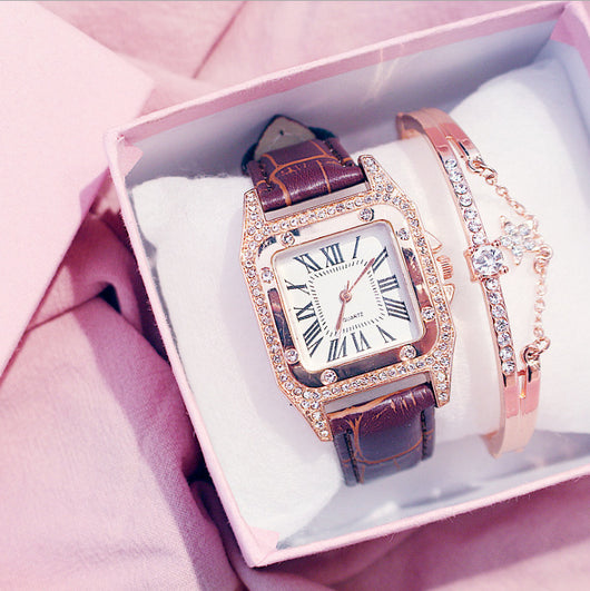 Reloj de Cuarzo Elegante con Esfera Cuadrada y Correa Ajustable - Image 3