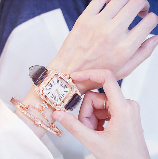 Reloj de Cuarzo Elegante con Esfera Cuadrada y Correa Ajustable - Image 7