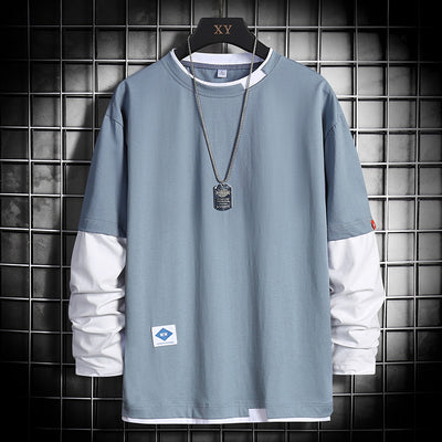 Camiseta Manga Larga Hombre Suelta Cómoda - Image 9