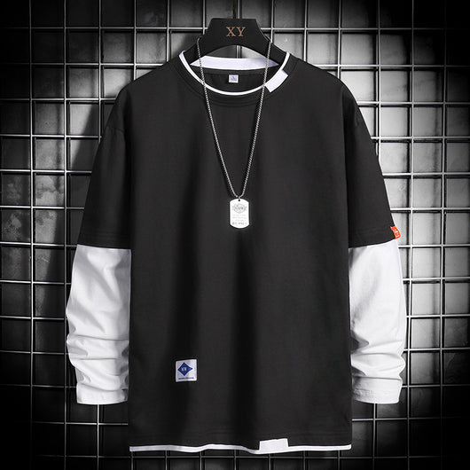 Camiseta Manga Larga Hombre Suelta Cómoda - Image 3