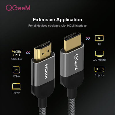 Cable HDMI 2.0 de Alta Velocidad 4K - Qgeem 1m, 2m, 5m