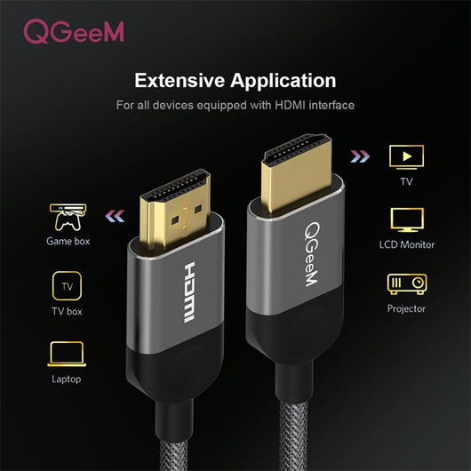 Cable HDMI 2.0 de Alta Velocidad 4K - Qgeem 1m, 2m, 5m