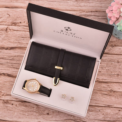 Set de 3 Piezas: Reloj, Billetera y Aretes para Mujer - Image 10