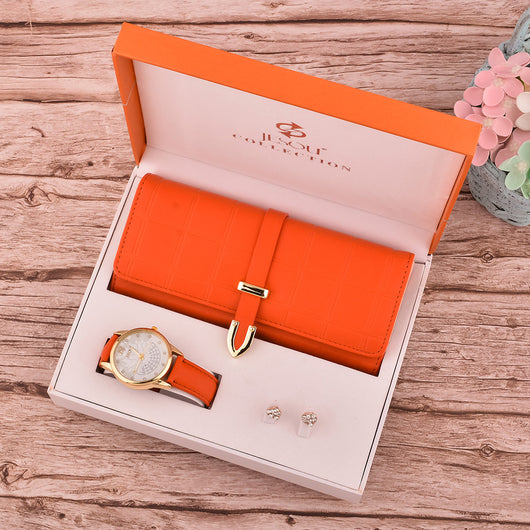 Set de 3 Piezas: Reloj, Billetera y Aretes para Mujer - Image 13