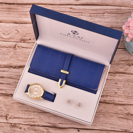 Set de 3 Piezas: Reloj, Billetera y Aretes para Mujer - Image 2