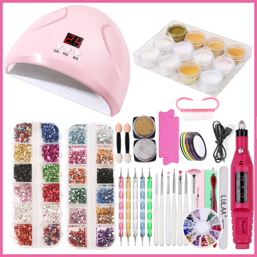 Kit Completo de Lámpara UV LED con Stickers y Herramientas para Diseño de Uñas - Image 14
