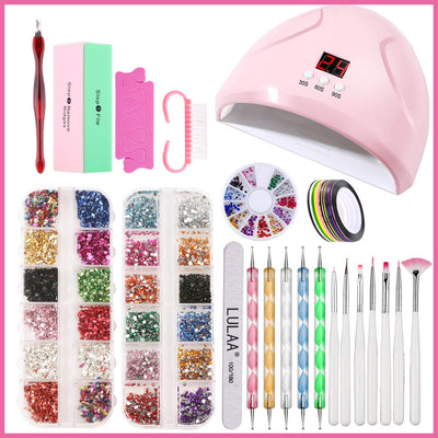 Kit Completo de Lámpara UV LED con Stickers y Herramientas para Diseño de Uñas - Image 11