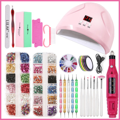 Kit Completo de Lámpara UV LED con Stickers y Herramientas para Diseño de Uñas - Image 3