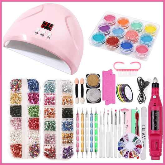 Kit Completo de Lámpara UV LED con Stickers y Herramientas para Diseño de Uñas - Image 5