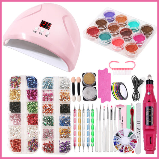 Kit Completo de Lámpara UV LED con Stickers y Herramientas para Diseño de Uñas - Image 6