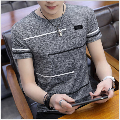 Camiseta Manga Corta Cuello Redondo Seda de Hielo Secado Rápido para Hombre - Image 6