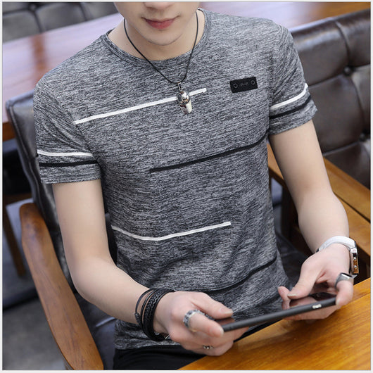 Camiseta Manga Corta Cuello Redondo Seda de Hielo Secado Rápido para Hombre - Image 6