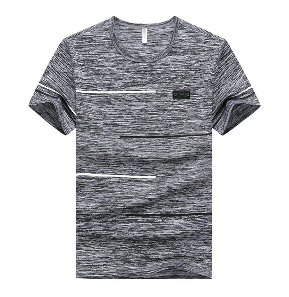 Camiseta Manga Corta Cuello Redondo Seda de Hielo Secado Rápido para Hombre