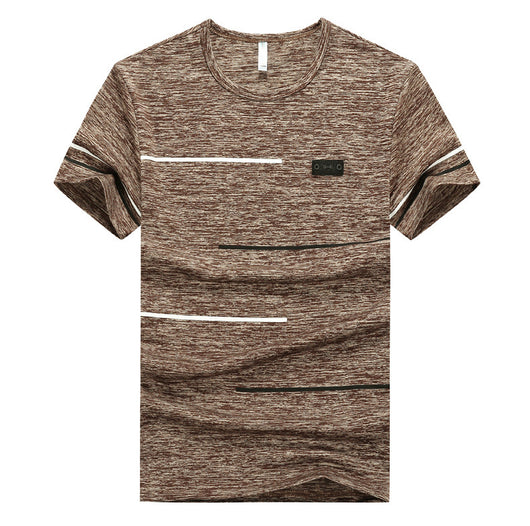 Camiseta Manga Corta Cuello Redondo Seda de Hielo Secado Rápido para Hombre - Image 3