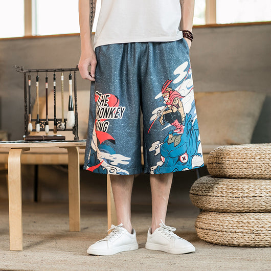 Shorts Rectos Anchos de Cinco Puntos para Hombre - Image 8