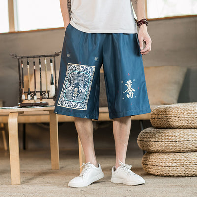 Shorts Rectos Anchos de Cinco Puntos para Hombre - Image 3