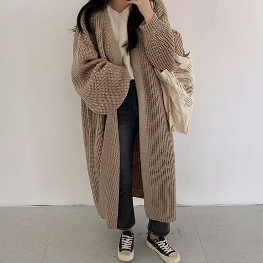 Abrigo Suéter Largo Oversize para Mujer - Image 13