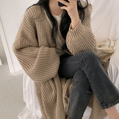Abrigo Suéter Largo Oversize para Mujer - Image 12
