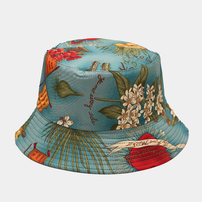Gorro Pescador Reversible con Estampado de Plantas Marinas - Image 5