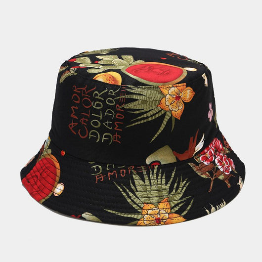 Gorro Pescador Reversible con Estampado de Plantas Marinas - Image 6