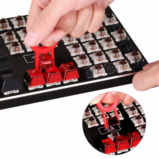 Keycaps Mecánicos PBT Retroiluminados Rojo Metálico - 12 Teclas Inyección Doble - Image 11