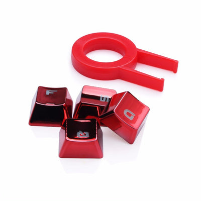 Keycaps Mecánicos PBT Retroiluminados Rojo Metálico - 12 Teclas Inyección Doble - Image 12