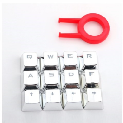 Keycaps Mecánicos PBT Retroiluminados Rojo Metálico - 12 Teclas Inyección Doble - Image 2