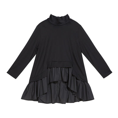 Blusa Mujer Cuello Fruncido Manga Larga Tono Oscuro - Image 8