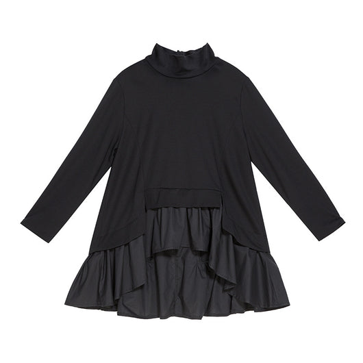 Blusa Mujer Cuello Fruncido Manga Larga Tono Oscuro - Image 8