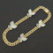 Pulsera Cubana con Mariposa de Cristales Brillantes
