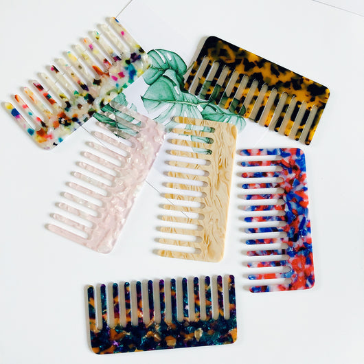 Peine Antiestático Estampado Leopardo Marmolado para Peluquería - Image 25