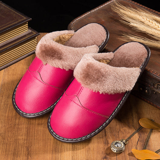 Pantuflas de Cuero Cálidas Antideslizantes para Casa - Image 12