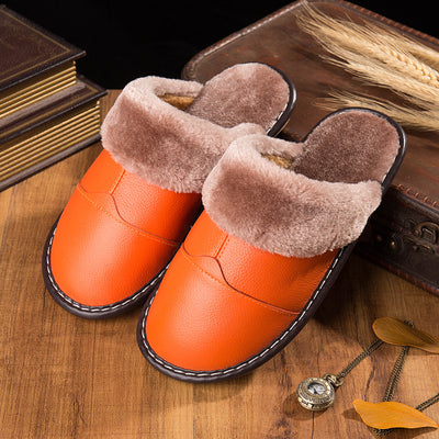 Pantuflas de Cuero Cálidas Antideslizantes para Casa - Image 3
