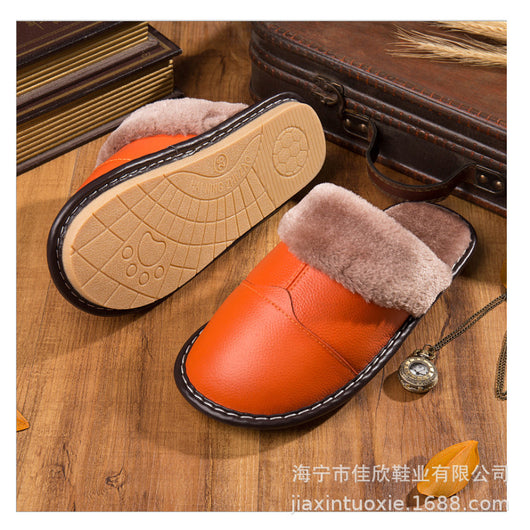 Pantuflas de Cuero Cálidas Antideslizantes para Casa - Image 7