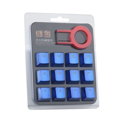 Keycaps Mecánicos PBT Retroiluminados Rojo Metálico - 12 Teclas Inyección Doble - Image 8