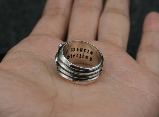 Anillo de Plata Espada Sagrada para Hombre - Dedo Índice