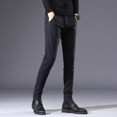 Pantalones Casuales Slim Fit Elásticos con Acabado Cepillado para Hombre - Image 10