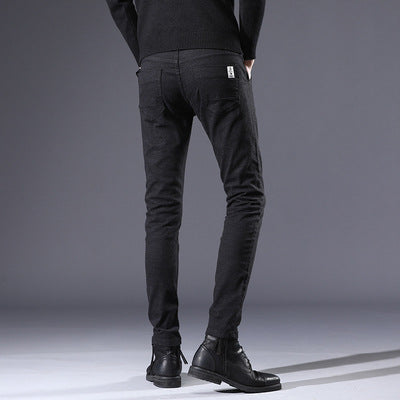 Pantalones Casuales Slim Fit Elásticos con Acabado Cepillado para Hombre - Image 12