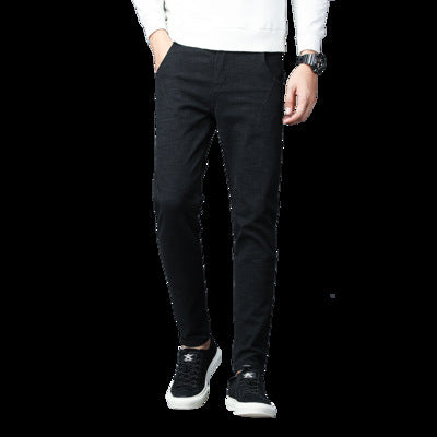 Pantalones Casuales Slim Fit Elásticos con Acabado Cepillado para Hombre - Image 13