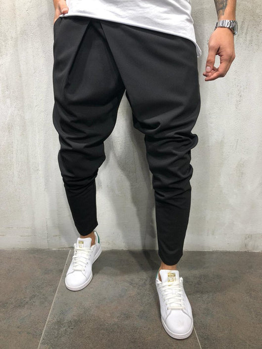 Pantalones Casuales Hombre con Cintura Ajustable y Tobillo Entallado - Image 8