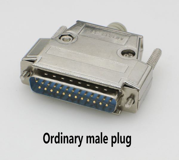 Conector DB25 Industrial Macho y Hembra - Contactos Bañados en Oro Macizo 25 Pines Doble Fila